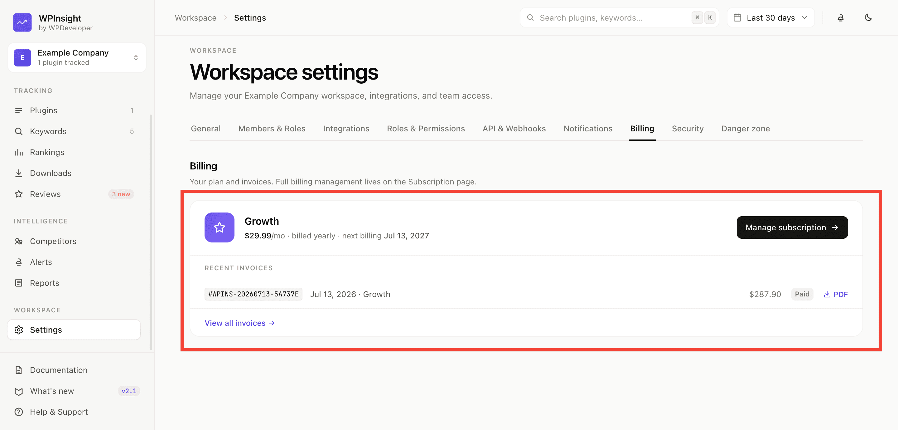 Where to see your plan and usage